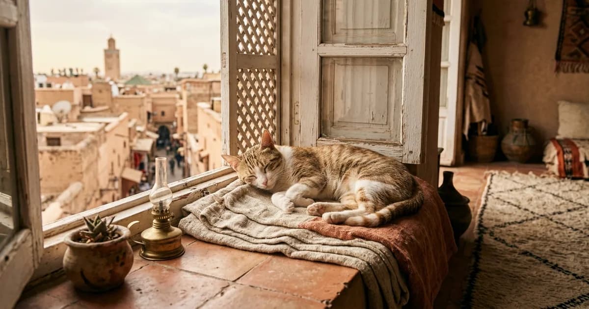 Indoor Cats in Morocco: Wellbeing and Balance in an Apartment